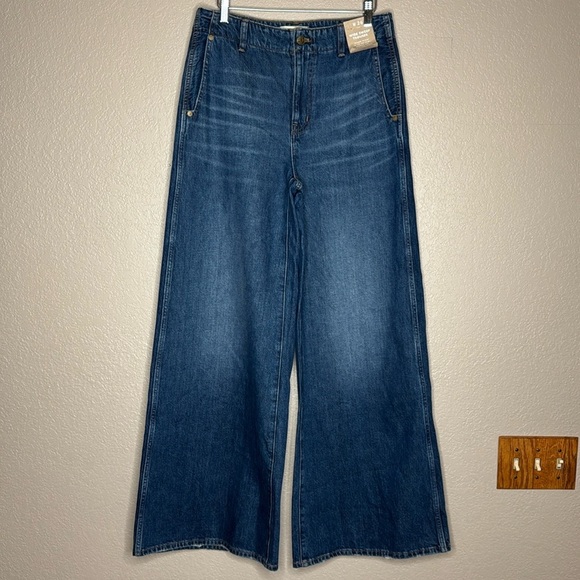 Madewell Wide Sweep Denim Trousers - Picture 6 of 10